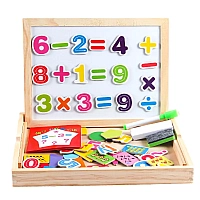 Дерев'яна магнітна двостороння дошка для малювання MD0815A