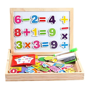 Деревянная магнитная двусторонняя доска для рисования MD0815A