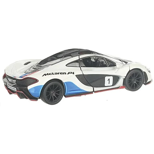 Машинка металева Kinsmart 1:36 McLaren P1 інерційна, KT5393WF Білий з принтом