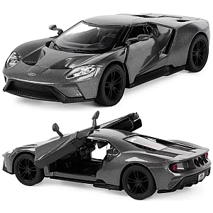 Машинка металева Kinsmart 1:38 2017 Ford GT інерційна, двері відчиняються KT5391W / Сріблястий