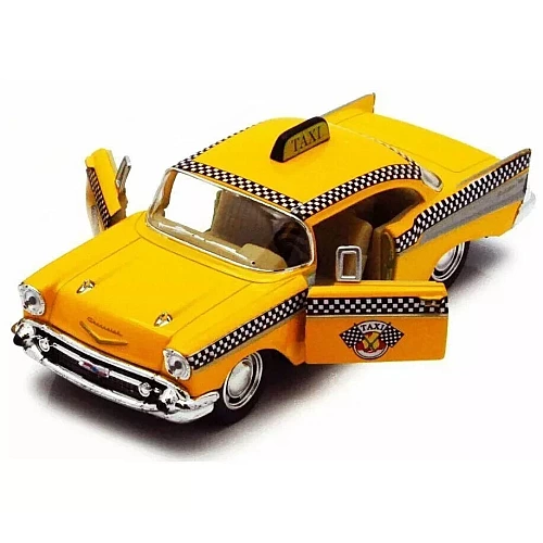 Машинка металева Kinsmart 1:40 1957 Chevrolet Bel Air (TAXI) інерційна, двері відчиняються / KT5360W