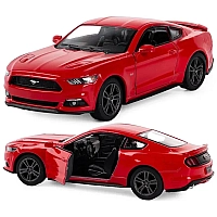 Масштабна модель Ford Mustang GT 2015 Kinsmart 1:38, інерційний механізм, KT5386W Червона