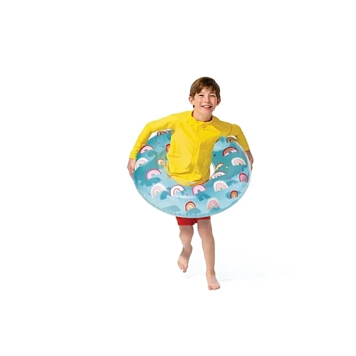 Надувне коло Веселка 81 см від 8 років, блакитне, Intex 59259NP