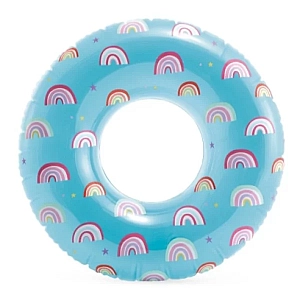 Коло надувне для плавання Веселка 81 см від 8 років Блакитний Intex 59259NP