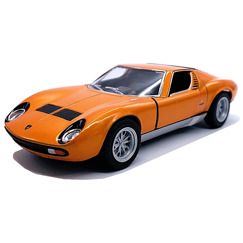 Машинка металева Kinsmart KT5390W 1:34 1971 Lamborghini Miura P400 SV інерційна, двері відчиняються / Помаранчевий