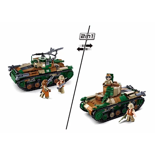 Конструктор Sluban, серія Армія WW2 - Японський середній танк Type 97, 2в1 563 деталі, M38-B1107