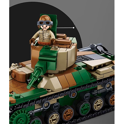 Конструктор Sluban, серія Армія WW2 - Японський середній танк Type 97, 2в1 563 деталі, M38-B1107