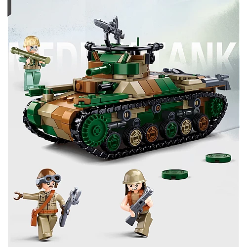 Конструктор Sluban, серія Армія WW2 - Японський середній танк Type 97, 2в1 563 деталі, M38-B1107