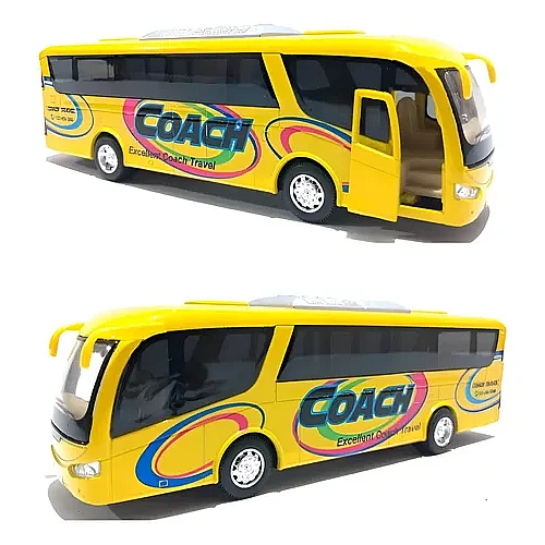 Металлическая машинка Kinsmart Автобус Coach желтый инерционный (KS 7101 W Yellow)