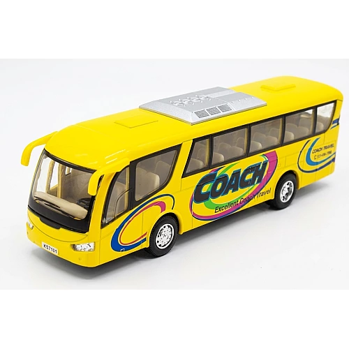 Металлическая машинка Kinsmart Автобус Coach желтый инерционный (KS 7101 W Yellow)
