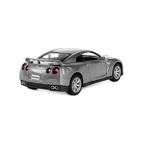 Машинка металева Kinsmart 1:36 2009 Nissan GT-R R35 інерційна, двері відчиняються KT5340W / Сріблястий