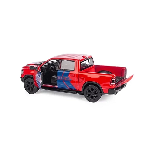 Машинка металева Kinsmart 1:46 Dodge RAM 1500 Livery Edition 2019 (інерційна, двері відчиняються, червона KT5413WF)