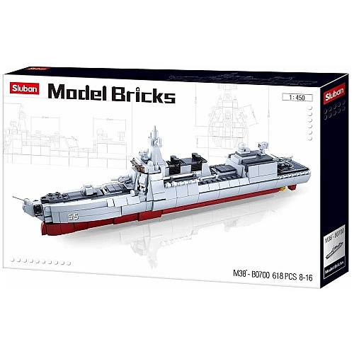 Конструктор SLUBAN M38-B0700 Військовий Корабель Міноносець 618 деталей