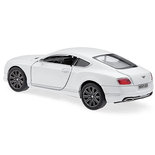 Машинка металлическая Kinsmart 1:38 Bentley Continental GT 2012 (инерционная, двери открываются, белая KT5369W)