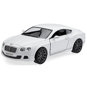 Машинка металева Kinsmart 1:38 Bentley Continental GT 2012 (інерційна, двері відчиняються, біла KT5369W)