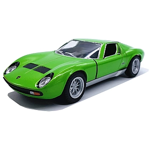 Машинка металева Kinsmart KT5390W 1:34 1971 Lamborghini Miura P400 SV інерційна, двері відчиняються / Зелений