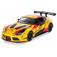 Металлическая машинка Kinsmart Toyota GR Supra Racing Concept KT5421WF желтый