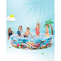 Басейн круглий каркасний Intex 58472 "Морське дно", 244х46см