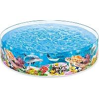 Басейн круглий каркасний Intex 58472 "Морське дно", 244х46см
