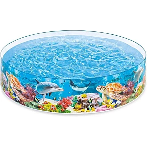 Басейн круглий каркасний Intex 58472 "Морське дно", 244х46см