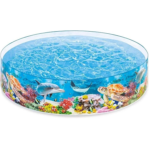 Басейн круглий каркасний Intex 58472 "Морське дно", 244х46см