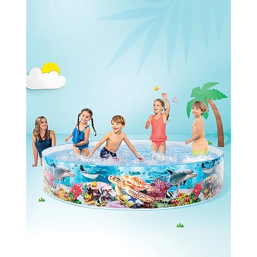 Бассейн круглый каркасный Intex 58472 "Морское дно", 244х46см