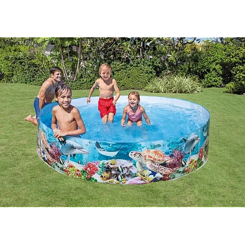 Басейн круглий каркасний Intex 58472 "Морське дно", 244х46см