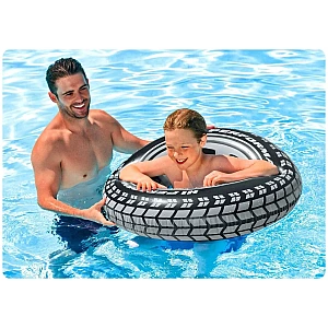 Надувне коло 91см INTEX 59252 "Шина" до 60кг, від 9 років