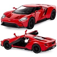 Машинка металева Kinsmart 1:38 2017 Ford GT інерційна, двері відчиняються KT5391W / Червоний