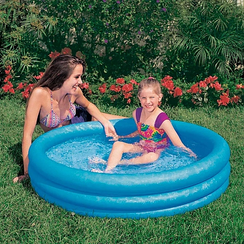 Дитячий надувний басейн Intex 58426, 147x33 см, синій - комфорт і безпека