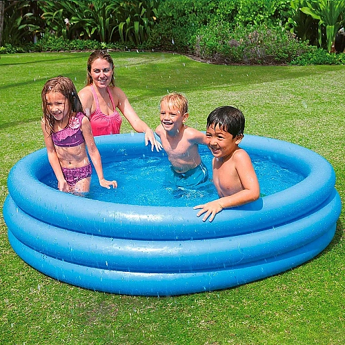 Дитячий надувний басейн Intex 58426, 147x33 см, синій - комфорт і безпека