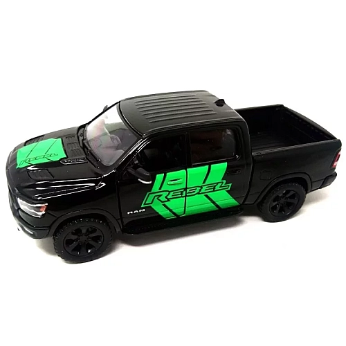Машинка металева Kinsmart 1:46 Dodge RAM 1500 Livery Edition 2019 (інерційна, двері відчиняються, чорна KT5413WF)