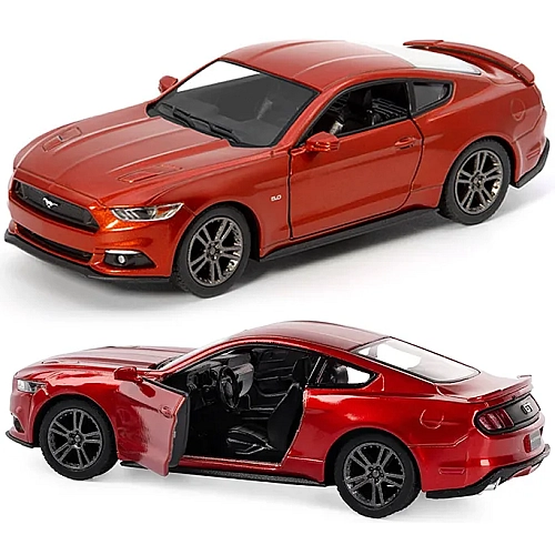 Масштабна модель Ford Mustang GT 2015 Kinsmart 1:38, інерційний механізм, KT5386W Помаранчевий