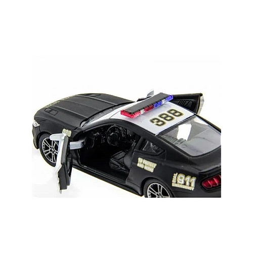 Машинка металева Kinsmart 1:38 2015 Ford Mustang GT Police інерційна, двері відчиняються KT5386WP
