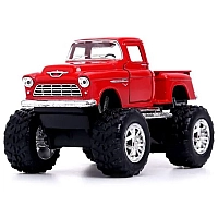 Машинка металева інерційна Kinsmart 1:32 1955 Chevy Stepside Pick-up Off Road KT5330WB / Червоний