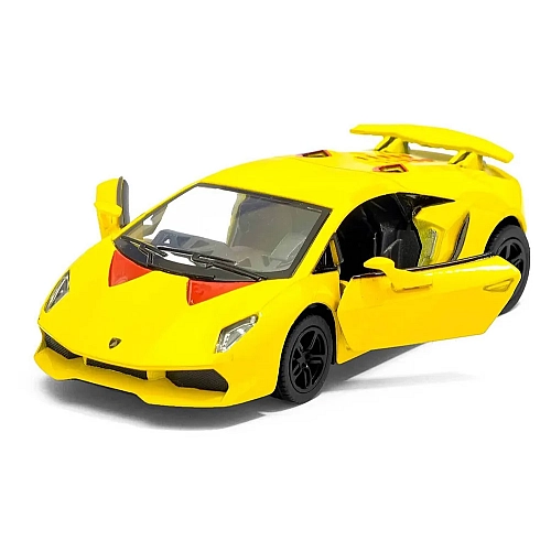 Машинка металева Kinsmart Lamborghini Sesto Elemento 1:38 (інерційна, жовтий) KT5359W