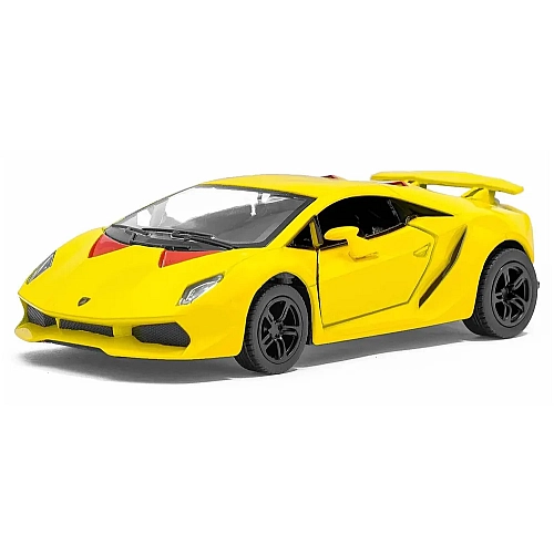 Машинка металева Kinsmart Lamborghini Sesto Elemento 1:38 (інерційна, жовтий) KT5359W