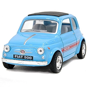 Машинка металева Kinsmart 1:24 Fiat 500 1957 інерційна, двері відчиняються, світло-блакитна, KT5004W