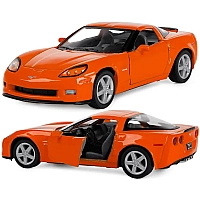 Машинка металева Kinsmart 1:36 Chevrolet Corvette Z06 інерційна, двері відчиняються KT5320W / Помаранчевий