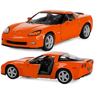 Машинка металева Kinsmart 1:36 Chevrolet Corvette Z06 інерційна, двері відчиняються KT5320W / Помаранчевий
