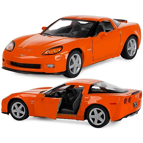 Машинка металева Kinsmart 1:36 Chevrolet Corvette Z06 інерційна, двері відчиняються KT5320W / Помаранчевий