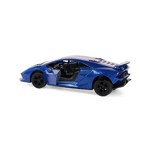 Машинка металлическая Kinsmart Lamborghini Sesto Elemento 1:38 (инерционная, синяя) KT5359W