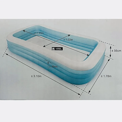 Басейн надувний INTEX 58484 сімейний 305х183х56см 1050 л.