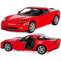 Машинка металева Kinsmart 1:36 Chevrolet Corvette Z06 інерційна, двері відчиняються KT5320W / Червоний