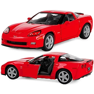 Машинка металева Kinsmart 1:36 Chevrolet Corvette Z06 інерційна, двері відчиняються KT5320W / Червоний