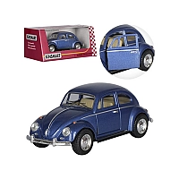 Машинка металева Kinsmart KT5057W 1:32 1967 Volkswagen Classical Beetle (Жук) інерційна, двері відчиняються / Синій