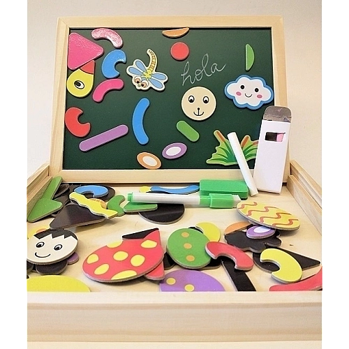 Деревянная магнитная двусторонняя доска для рисования MD0815C