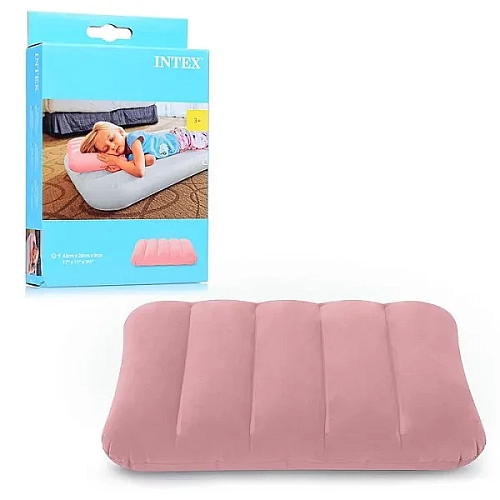 Надувна подушка Intex 68676 рожева 43×28×9 см для сну і відпочинку