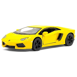 Машинка Kinsmart 1:38 Lamborghini Aventador LP 700-4 металева інерційна (Жовтий) KT5355W