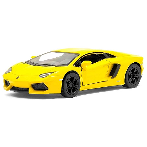 Машинка Kinsmart 1:38 Lamborghini Aventador LP 700-4 металева інерційна (Жовтий) KT5355W